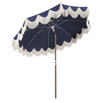 Mariner 6.5 ft. Classic Cottage Fringe Tassel Market Beach Umbrella